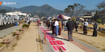 A protest against the Ta'ang National Liberation Army’s extortion on Dec. 19. / The Irrawaddy