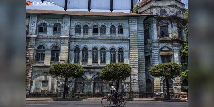 A nearly deserted Yangon is seen in April, when the city was in lockdown to curb the spread of COVID-19. / Htet Wai / The Irrawaddy