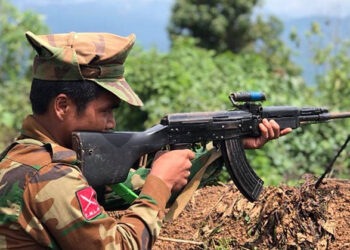 A Ta’ang National Liberation Army fighter in northern Shan State. / Kyaw Kha / The Irrawaddy