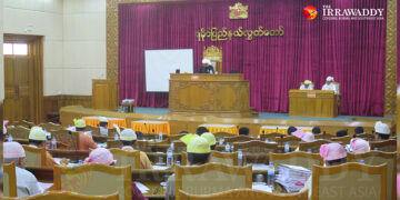 The session of Rakhine state parliament in Sittwe, Rakhine State on June 24, 2019. / Min Aung Khine / The Irrawaddy