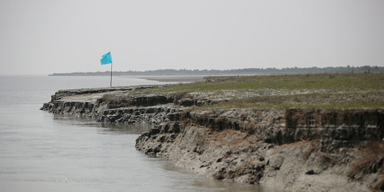 View of the island of Bhasan Char in the Bay of Bengal, Bangladesh, on Feb. 14. / Reuters