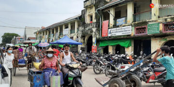 Sittwe, the capital of Rakhine State, amid COVID-19 fears. / Min Aung Khine / The Irrawaddy