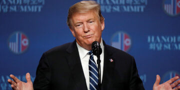 U.S. President Donald Trump attends a news conference after his summit with North Korean leader Kim Jong Un, at the JW Marriott Hotel in Hanoi, Vietnam on February 28, 2019. / REUTERS 