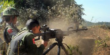 KIA troops during a clash with regime forces. (Photo: The Irrawaddy)