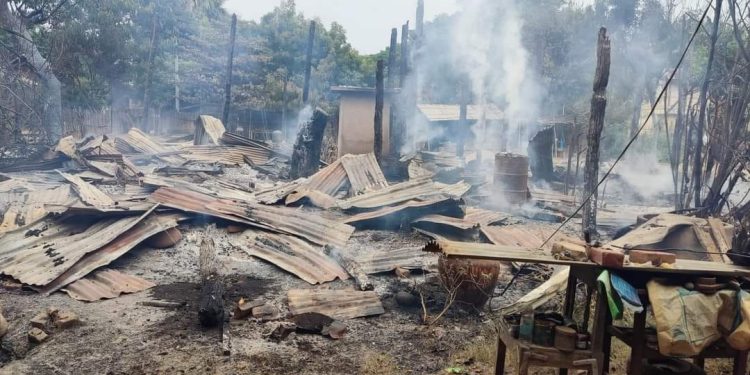 Myanmar Junta Troops Torch Six Sagaing Villages