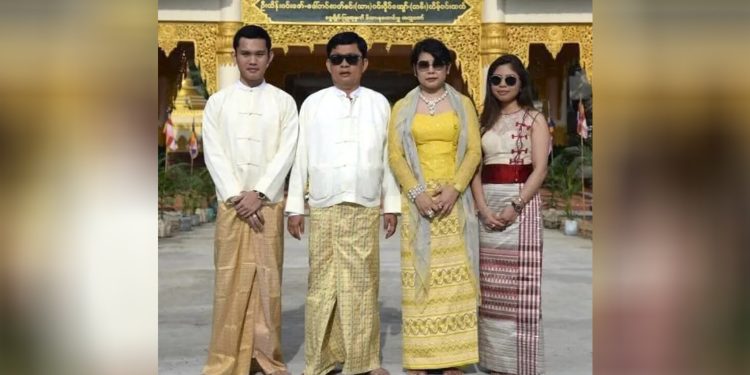 U Thein Win Zaw and his family.