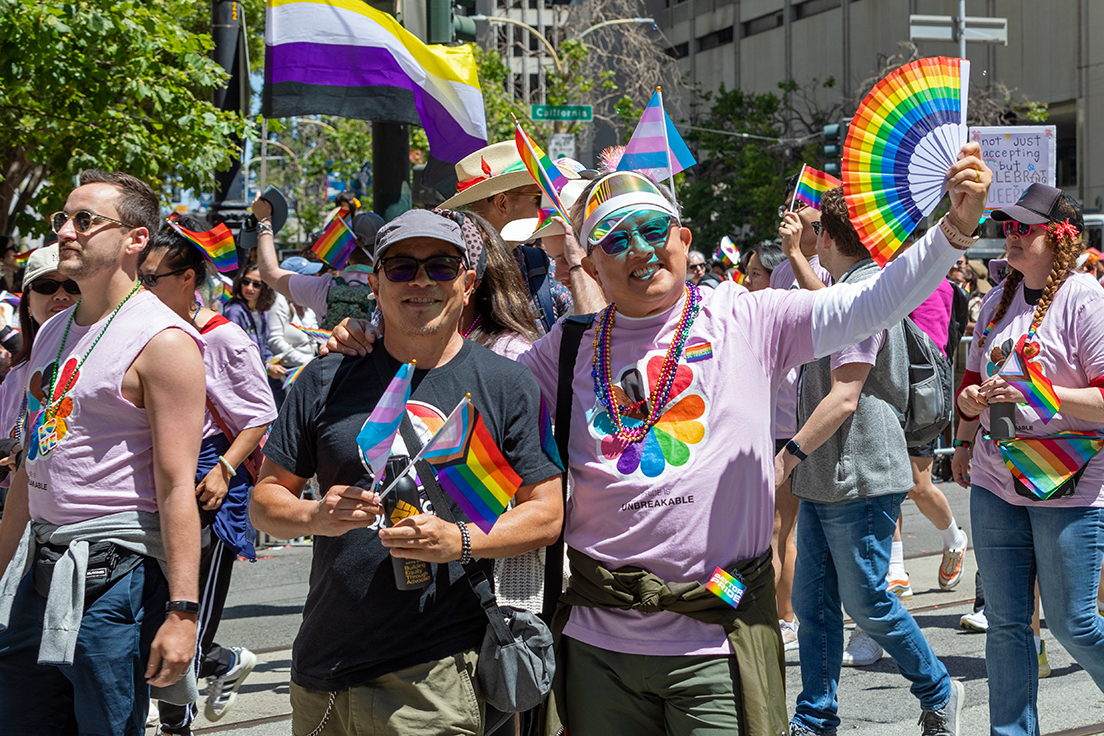Two participants from the University of California San Francisco contingent