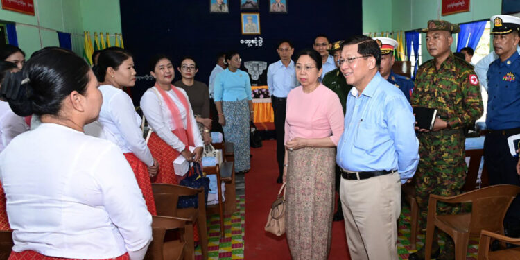 Myanmar Junta Boss Campaigns for Military’s Proxy Party in Coco Islands